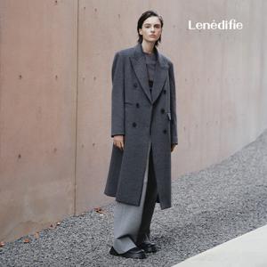 르네디피 25FW 실크 울 테일러드 롱코트