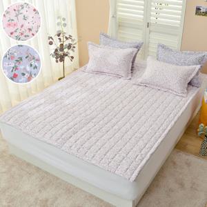 마엘 잔꽃 침대패드 겸 카페트 Q퀸