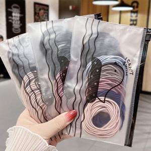짱짱한 여성 데일리 머리끈 100P 곱창머리끈 머리끈고무줄 여성머리끈 검정머리끈 머리고무줄