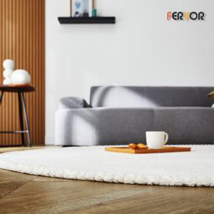 퍼보 엠보싱 극세사 러그 논슬립 단모 카페트원형150