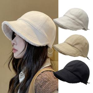 스트링 퍼 벙거지 버킷햇 챙넓은 와이드 겨울 방한모자