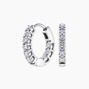 14K 랩다이아2mm 이터니티 후프 귀걸이