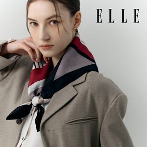 [최초가 49,000원]심플블럭라인 실크 미니 스카프 SE141S317