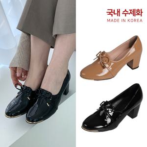 인더슈 엘리어 국내수제화 여성수제화 여성로퍼 여성단화  로퍼힐(5cm)