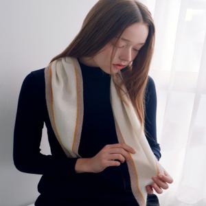 루이까또즈 울 캐시미어 니트 머플러 쁘띠 라보 아이보리 2DKC800IV