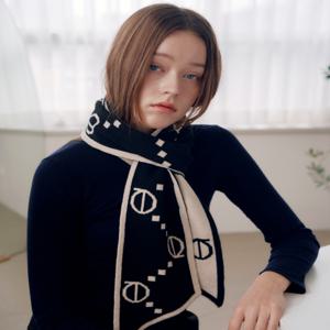 루이까또즈 울혼방 니트 머플러 리버티벨니트 블랙 2DMK802BL