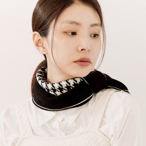 루이까또즈 쁘띠 니트 머플러 플랭클린체크 블랙 2CMK486BL