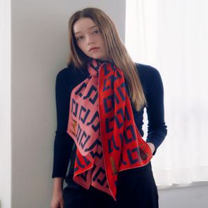 루이까또즈 더위시 양면 롱 스카프 핑크 1DPP701PI