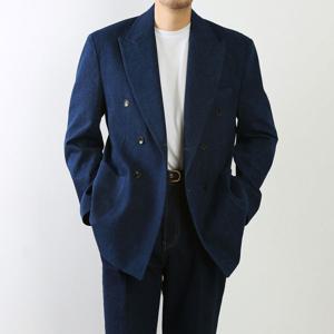 [브리치]  / 봄 가을 데님 더블 블레이저 자켓 정장 마이 / 데님
