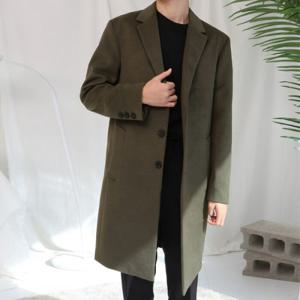 [브리치]  / 봄 가을 무지 모직 롱 코트 / 빨강 아이보리 베이지