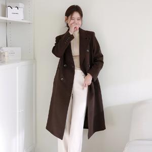 [최초가 199,000원]베리엔느 울 실크 블렌디드 롱코트+벨트