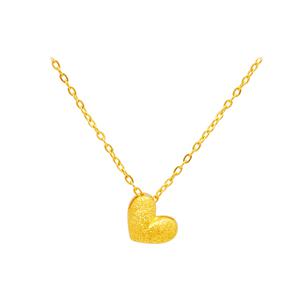 24k 샌딩 하트 순금목걸이 3.75g + 18k붕어장식 포함