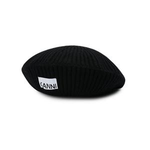 가니 여성 STRUCTURED RIB 베레모 블랙 A4430-099
