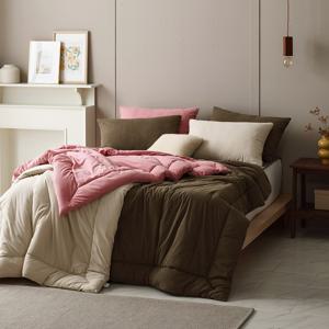 [애끌리아] 벨로 HR 코듀로이 극세사 차렵이불 베개커버세트(슈퍼싱글)