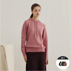 [최초가158,000]캐시미어 블렌딩 스텔라 후드 니트 2종세트