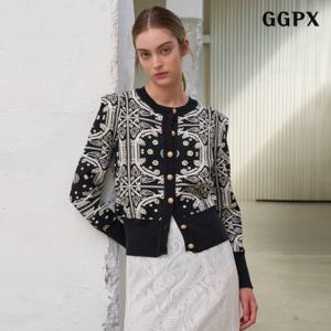 정상가:79000원ㅣ반다나 패턴 포인트 니트 가디건 (GPCCK011D)