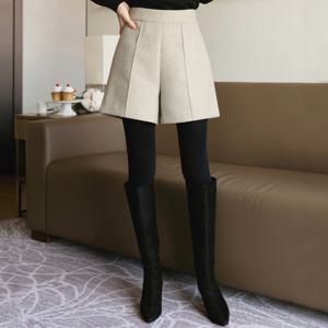 윈터 쉐브론모직 하프팬츠