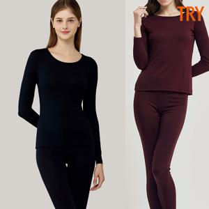 여성 발열기모내복 에어로웜 기능성 겨울 얇은 보온내의 세트 국산