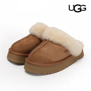 [정상가 229,000원] 털슬리퍼 디스케트 겨울 양털 실내화 체스트넛 1122550-CHE