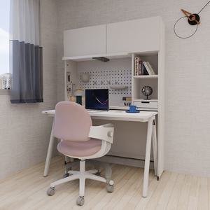 로이모노 1200폭 5단 책상세트 풀패키지(도어,링고아이 의자,조명포함)