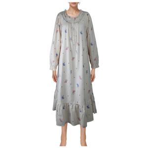 비비안 면기모 귀여운 고양이나염 여성 원피스홈웨어 GW8873A