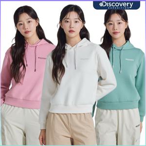 디스커버리 24FW 여성 세미크롭 후드티 DWHD41044