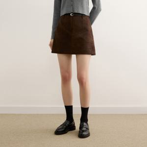 [25 F/W] 스웨이드 A라인 미니 스커트 AWWSKP31720