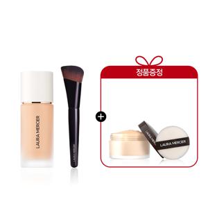 리얼 플로리스 파운데이션 + 브러쉬 세트 [파우더 트래블 정품 + 퍼프]