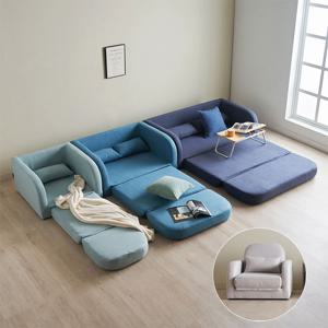 [NO.1 가성비 쇼파침대] 주드 1인 2인 3인 3단접이식 소파베드 패브릭 쇼파침대 (이동 간편한 쇼파매트)