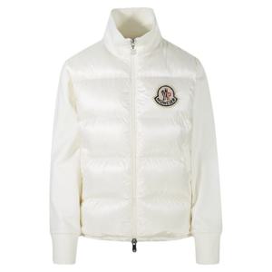[명품]  24FW 빅 로고 패치 믹스 니트 패딩자켓 아이보리 8G000 14 89A2Y 034