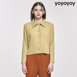yoyoyoy여성[최초가 149000원] 셔츠 카라 포켓 플리츠 자켓 라이트그린_AI02WNPJK03