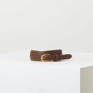 [선물포장]HJBE5F406W3_브라운 스티치장식 소가죽 여성 벨트