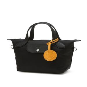 헤지스골프[BEST]블랙 여성 음각 로고 나일론 토트백HWBA5F955BK