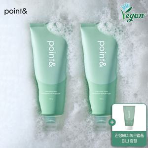 [포인트앤] point& 비건 약산성 진정 베지 쑥크럽폼 150g X 2개