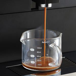 리본제이 1+1 바리스타 에스프레소 투웨이 글라스 샷잔 100ml 라운드핸들 / 3oz 내열유리 홈카페 시럽잔