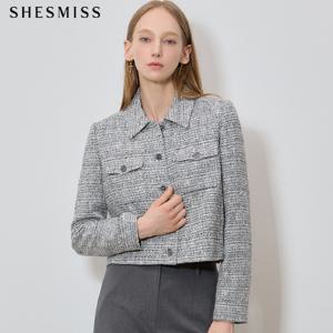 (SHESMISS)] 스파클 카라 트위드 재킷 (택가격: 478000원)