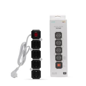 파워존 테트리스 멀티탭 4구 1.5m화이트+블랙
