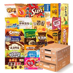 스낵24 3단 스낵빌딩 과자선물세트 25종