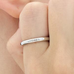 샴페인 풀문 NEW 실버(W) 유광 슬림 반지 S HL2R58229W9