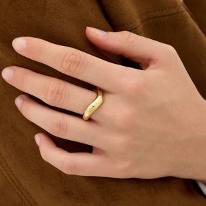 에트레브 실버(Y) 노트 웨이브 반지 HL2R59241Y9