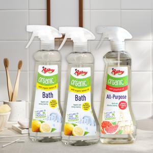 오가닉 레몬 욕실 청소 세정제 500ml 2개+다목적 세정제 500ml