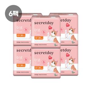 생리대 러브플러스 롱라이너 20PX6팩+러브플러스 중형 2P