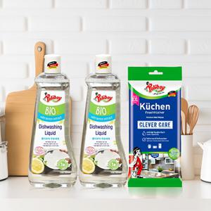 오가닉 1종 주방 세제 500ml 2개+주방 청소 티슈 1팩