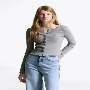 여성 슬림 립 스냅 버튼 탑 T32F6TTO01TWT2