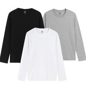 순면100% 라운드넥 심플 기본 무지 남성 여성 면티 티셔츠 긴팔티