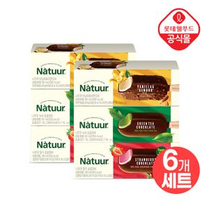 [롯데 나뚜루] 아이스 바 6개 세트(녹차2+딸기2+바닐라2)