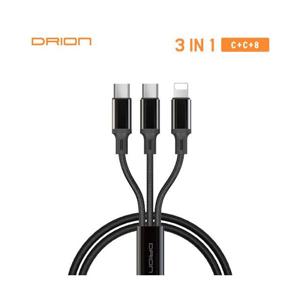 케이블 C+C+8 1.5m 3in1메탈 3인원충전케이블 멀티충전케이블 3포트충전케이블 USB-C+8핀케이블