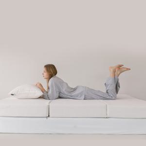 3단 접이식 매트리스 푹신한 침대 바닥 토퍼 15cm (Q)