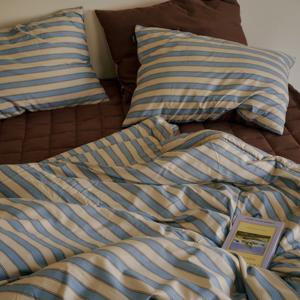 모먼트 먼지없는 향균 사계절 차렵이불세트 블루 (SS/QK)