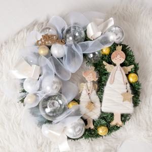 크리스마스 리스 벽장식 릴리안 450mm 벽걸이 소품 현관 문 카페 입구 데코 꾸미기 겨울